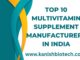 Top 10 Multivitamin Supplement Manufacturers in India